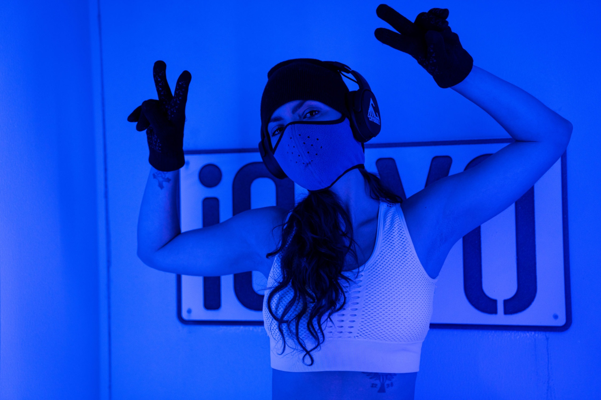 Person experiencing whole body cryotherapy session at iCRYO Grosse Pointe