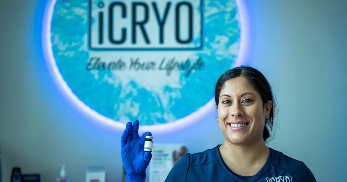 Energized client after a B12 vitamin shot at iCRYO Grosse Pointe